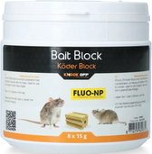 Bloc de leurre Knock Off pour souris et rat Fluo-NP (4x15g) - Lutte antiparasitaire - Leurre - Sans substances toxiques