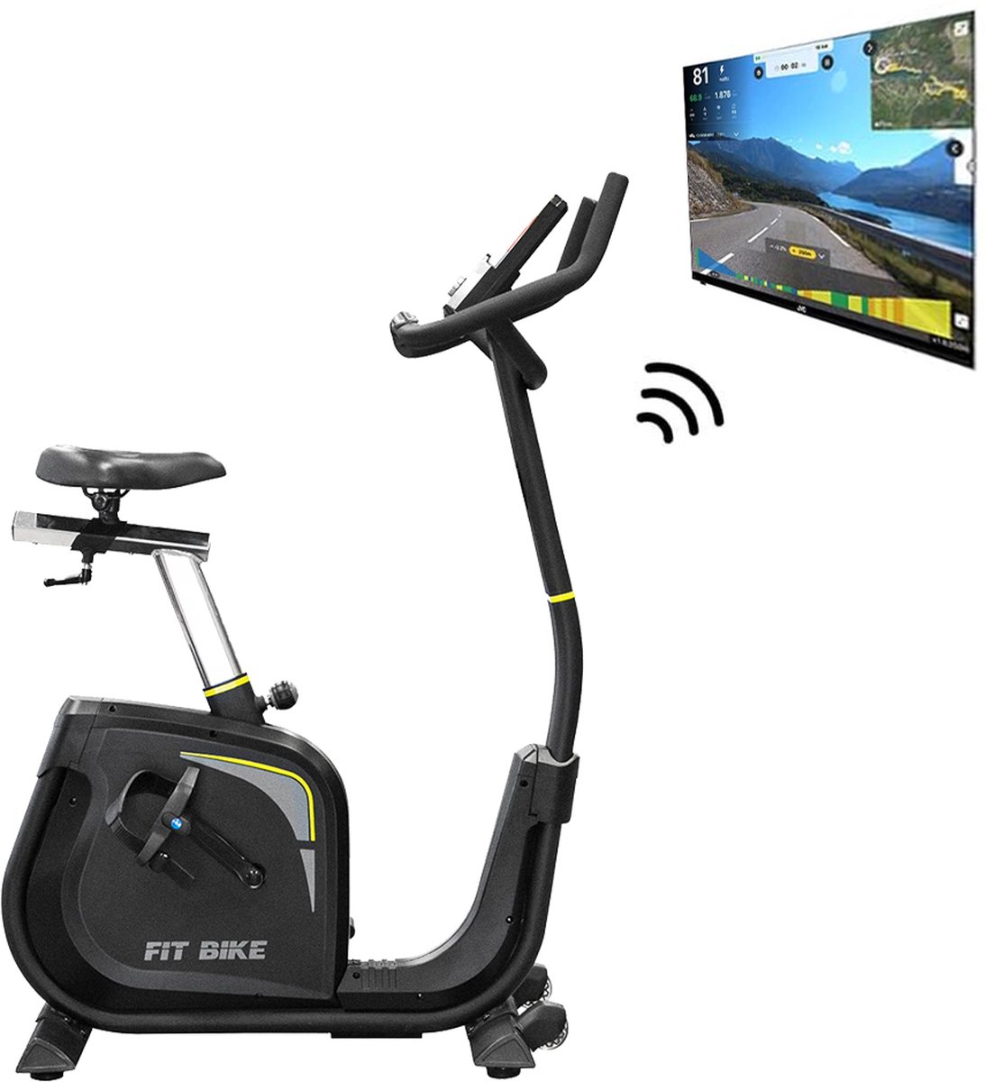 FitBike - Senator iPlus Ergometer - Hometrainer - 12 Trainingsprogramma's - Bluetooth - EMS weerstandssysteem thumbnail 6