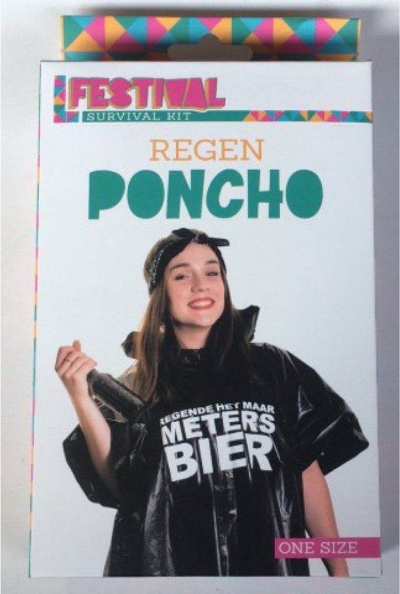 Regen Poncho - Regenpak - Regende Het Maar Meters Bier - One Size