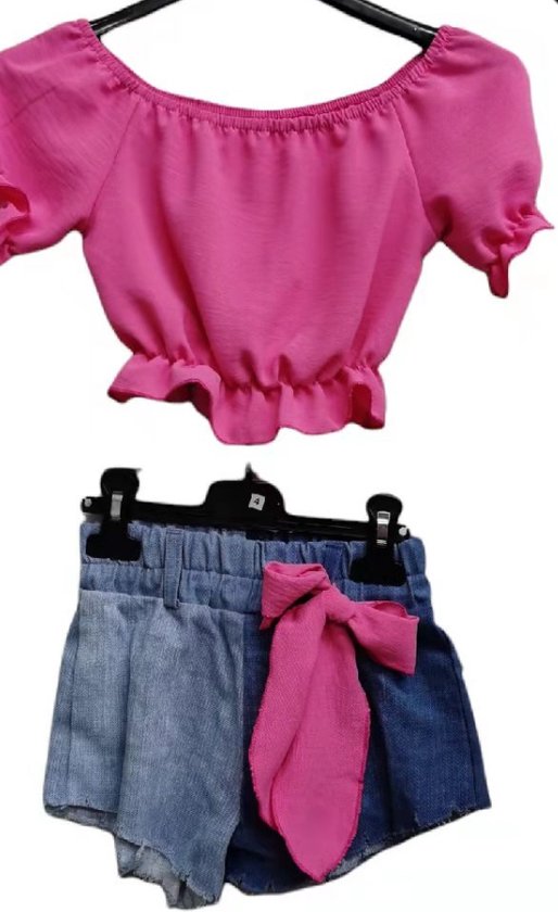 Geldschieter onthouden elke keer Kinderkleding set | t-shirt + korte broek | maat 140 | bol.com