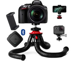 Fotopro Flexibel Statief XL met telefoonhouder, GoPro-mount en Bluetooth afstandsbediening UFO2 Fotopro Flexibel Statief XL met telefoonhouder, GoPro-mount en Bluetooth afstandsbediening UFO2