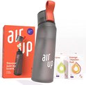 Air up Starter Set 650 ml Drinkfles Antraciet – met 2 pods Limoen & Sinaasappel Passievrucht