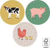 HOP - Stickers - Farm - Soft Red - 12 stickers