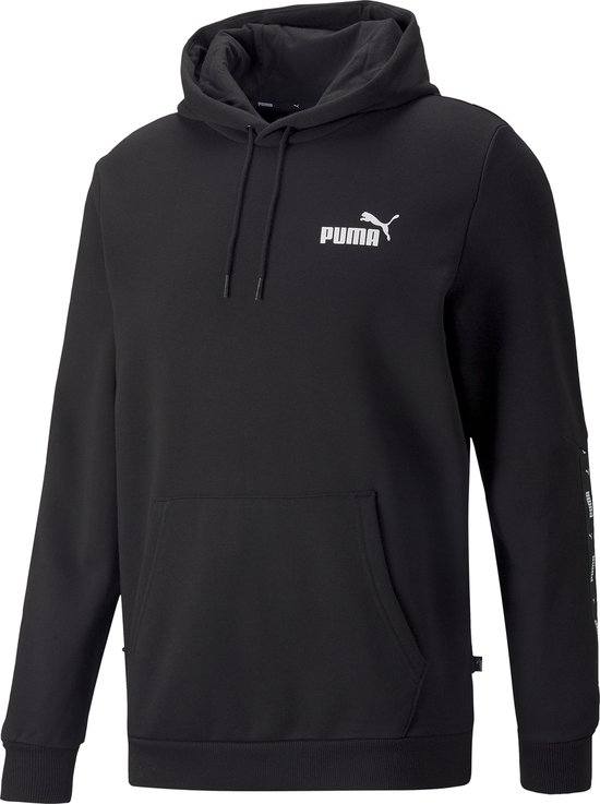 PUMA ESS+ Tape Hoodie FL Heren Trui - Zwart - Maat L