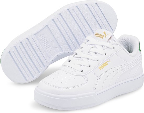 PUMA Caven PS Unisex Sneakers - White/Amazon Green/Gold - Maat 28 | bol.com