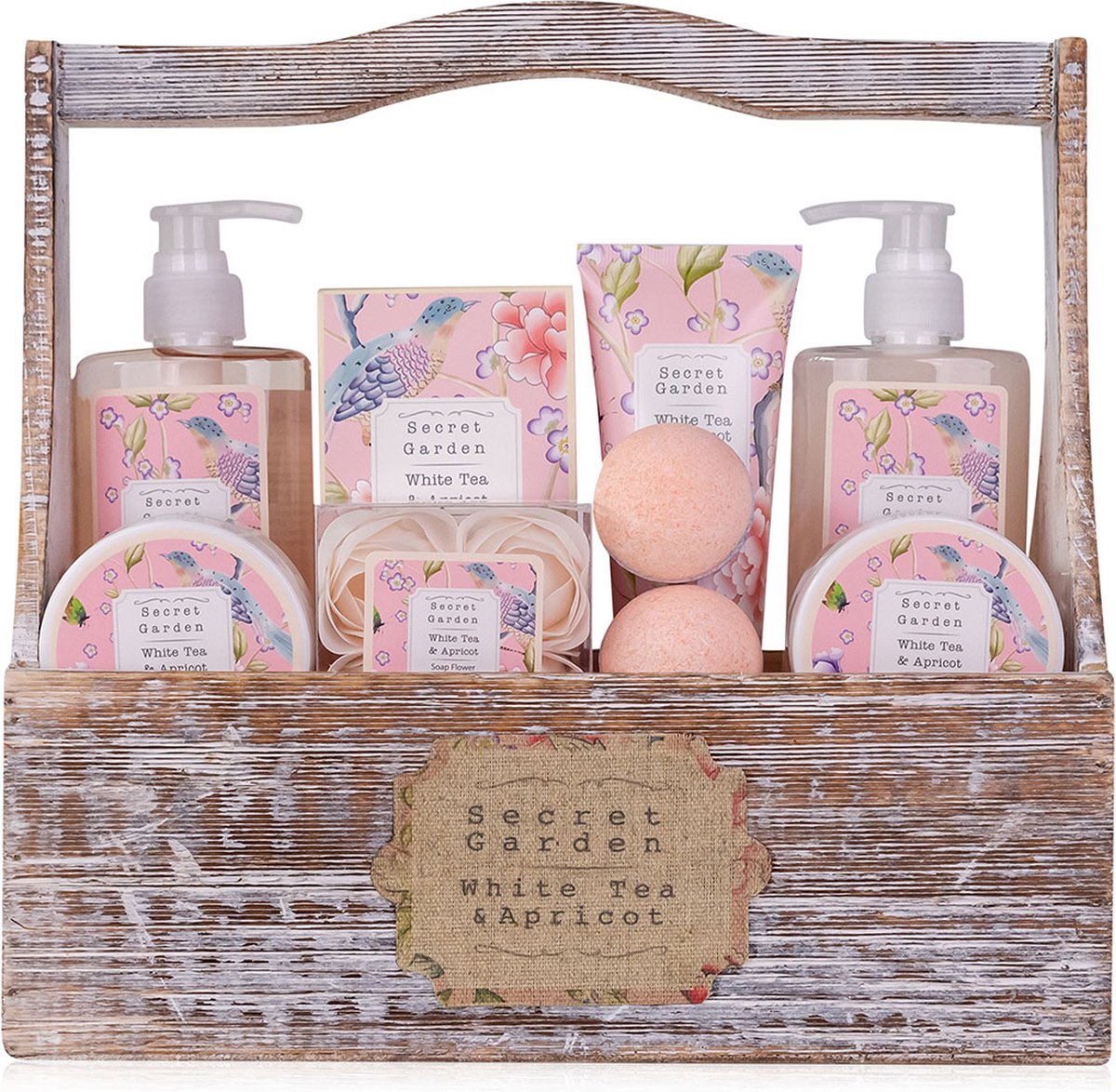 Verjaardag cadeau vrouw - Secret Garden - 13-delig - Bad Cadeaupakket - Witte thee - Geschenkset vrouwen, vriendin, moeder, oma
