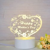 Moederdag lamp - Laserlamp - Decoratieve lamp - moederdag - verjaardag - laserlamp met tekst
