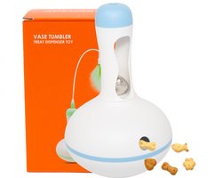 Hondenspeelgoed wobbler tumbler met snoepjes, kleur blauw - intelligentie, spelen met je hond