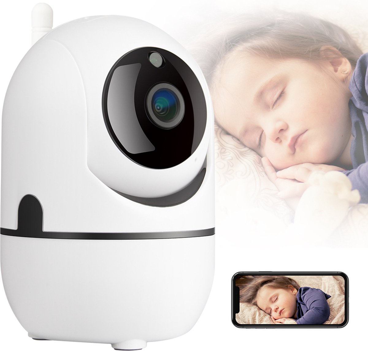 Full HD Babyfoon met Camera - Huisdiercamera - Hondencamera -  Beveiligingscamera - Camera Beveiliging - IP Camera - Little Plaza