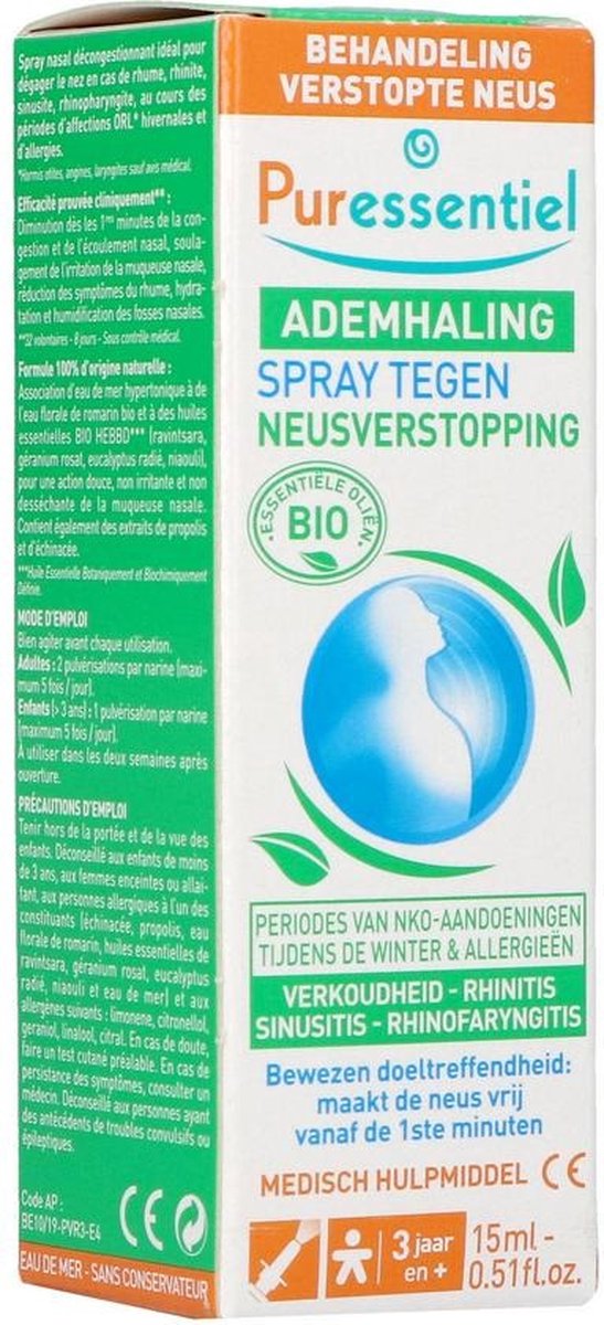 Goedkoopste Puressentiel Hypertonische Neusspray Ademhaling 15 ml