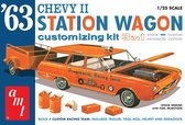 1:25 AMT 1201 1963 Chevy II Station Wagon Car Plastic Modelbouwpakket