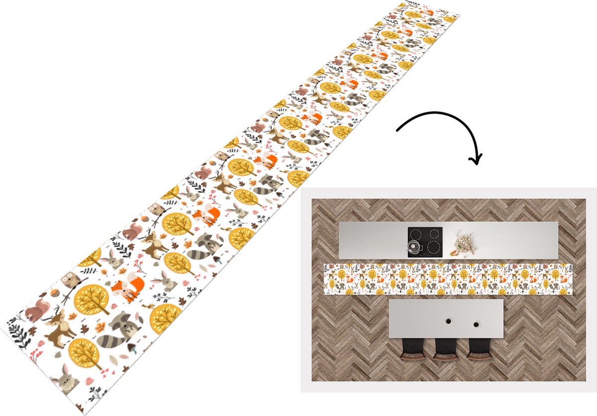 KitchenYeah Keukenloper - Keukenmat - Design - Dieren - Bos - Keuken vloerkleed multicolor, foto 2