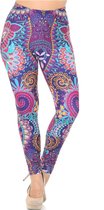 USA Fashion - Creamy Soft Legging - Mandala Flowers - Plus Size
