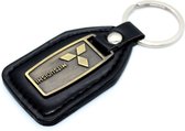 Sleutelhanger Mitsubishi | Kunstleer, Metaal | Keychain Mitsubishi Imitation Leather