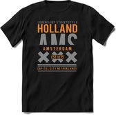 Amsterdam - Holland | TSK Original & vintage | T-Shirt Heren - Dames | Zilver - Goud | Perfect Cadeau Shirt | Grappige Spreuken - Zinnen - Teksten | Maat 3XL