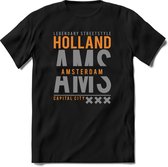 Amsterdam - Holland | TSK Original & vintage | T-Shirt Heren - Dames | Zilver - Goud | Perfect Cadeau Shirt | Grappige Spreuken - Zinnen - Teksten | Maat XXL