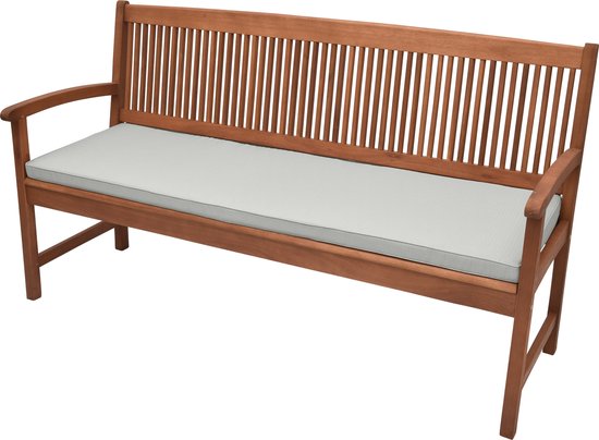 Tuinbankkussens 2 st 100x50x7 cm stof gemêleerd beige kopen