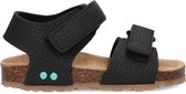 Bunnies JR Bas Beach Jongens Sandalen - Zwart - Imitatieleer - Klittenband