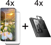 Beschermglas Samsung S22 Ultra screenprotector 4 stuks - Samsung Galaxy S22 Ultra screen protector camera lens - 4 stuks - Samsung Galaxy S22 Ultra screenprotector glas