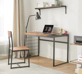 Simple Trade - Bureau avec chaise - Table de travail Ordinateur - Industriel - MFD/métal - Marron/noir - 115x75x52 cm