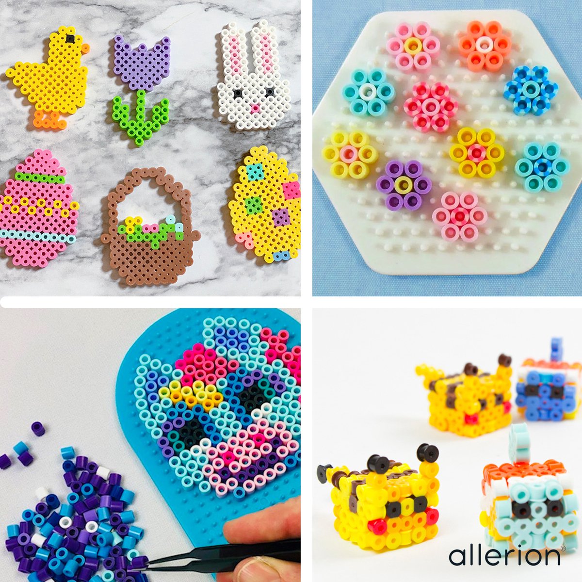 Allerion Strijkkralen Medium Set - 2000 Kraaltjes - Vele Accessoires - Voorbeeldenboekje — afbeelding 3
