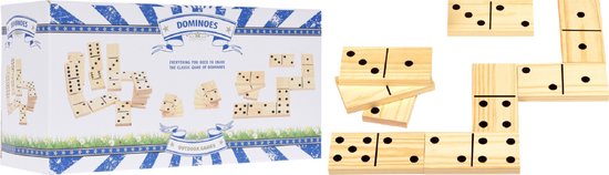 Domino Hout - spelletjes voor kinderen - Houten speelgoed - spellen - tuin houten... |