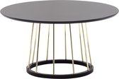 salontafel rond 80x80x42 cm zwart goud salontafel metaal modern | Ronde salontafel Salontafel | Grote salontafel | Salontafel lounge tafel