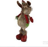 non-branded-kerstfiguur-eland-rudi-55-cm-textiel-rood-bruin