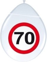 Ballonnen 70 jaar verkeersbord | Feest - Verjaardag