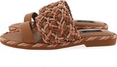 Liu Jo Pepita 01 slipper bruin / combi, ,39 / 6