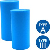2x Zwembad Filter Cartridge - Uitwasbaar - 4x Duurzamer - Geschikt voor Intex Type A & Bestway Type III