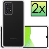 Samsung Galaxy A33 Hoesje Back Cover Siliconen Case Hoes - Transparant - 2x