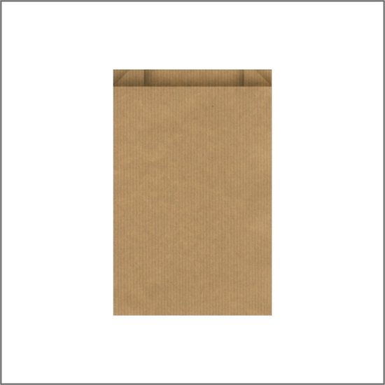 Eco Papieren Zakken - Kraft - Cadeau Zakjes - 1000 Stuks - Wenskaart Zakjes - Fournituren Zakjes - Bruin 7x13 cm