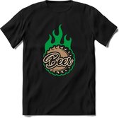 Beercap forever | Feest kado T-Shirt heren - dames | Groen | Perfect drank cadeau shirt |Grappige bier spreuken - zinnen - teksten