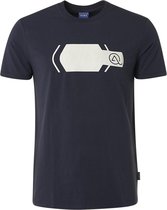 Qubz T-shirt T Shirt Crewneck Chest Print Q05320205 Navy 037 Mannen Maat - XL