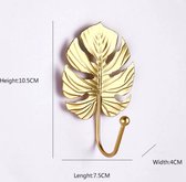 Muurhaak | Eikenblad | 1 stuk | Goud | Wanddecoratie | Sleutels | Sieraden