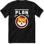 Plan Shiba inu coin T-Shirt | Crypto ethereum kleding Kado Heren / Dames | Perfect cryptocurrency munt Cadeau shirt Maat L