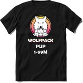 Wolfpack Pup 1-99M T-Shirt | Saitama Inu Wolfpack Crypto Ethereum kleding Kado Heren / Dames | Perfect Cryptocurrency Munt Cadeau Shirt Maat M