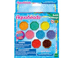 foto van Aquabeads navulling juweelparelpakket - 800 juweel parels in 8 kleuren