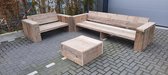 Salon de jardin '' Garden M Basic'' en bois d'échafaudage usagé - 225x345cm - 6 personnes