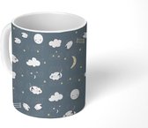 Mok - Koffiemok - Schaap - Sterren - Kinderen - Patronen - Mokken - 350 ML - Beker - Koffiemokken - Theemok