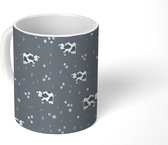 Mok - Koffiemok - Koe - Bloemen - Patronen - Mokken - 350 ML - Beker - Koffiemokken - Theemok