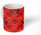 Mok - Koffiemok - Puber - Skull - Sigaretten - Patronen - Mokken - 350 ML - Beker - Koffiemokken - Theemok