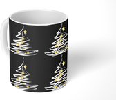 Mok - Koffiemok - Abstract - Design - Kerstboom - Mokken - 350 ML - Beker - Koffiemokken - Theemok