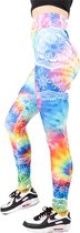 Fantasie Legging van Festivallegging - Try-Tie-Dye - Maat Highwaist - Comfortabel - Ademend - Zachte Stof