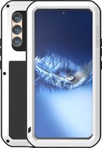 Coque Samsung Galaxy S22 Plus (S22+), Love Mei , Coque de Protection Extreme en métal, Wit | Coque de téléphone portable/coque de téléphone adaptée pour : Samsung Galaxy S22 Plus (S22+).