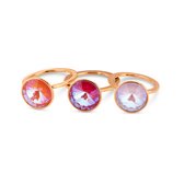 Melano Twisted Chase The Sun ringen set - rosekleurig - dames - maat 50