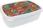 Boîte à pain Wit - Lunch box - Boîte à pain - Bohème - Motifs - Fleurs - 18x12x6 cm - Adultes
