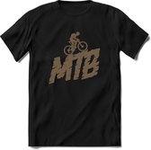 MTB Rider | TSK Studio Mountainbike kleding Sport T-Shirt | Bruin | Heren / Dames | Perfect MTB Verjaardag Cadeau Shirt Maat L