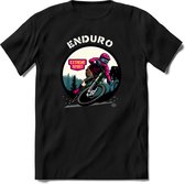 Enduro | TSK Studio Mountainbike kleding Sport T-Shirt | Roze | Heren / Dames | Perfect MTB Verjaardag Cadeau Shirt Maat XXL